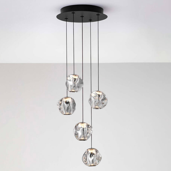 Lampa wisząca glamour CHEPEN LE44642 LED 25W 3000K czarna chrom