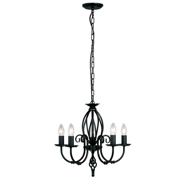Żyrandol nad stół Artisan ART5-BLACK Elstead na łańcuhu metalowy czarny