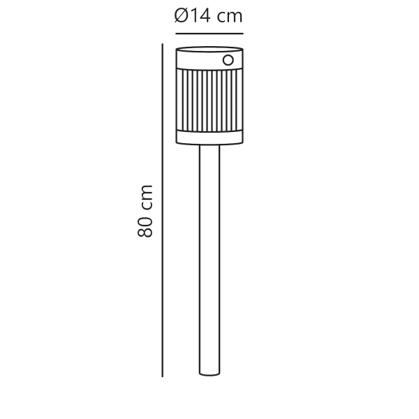 Ogrodowa lampka stojąca tuba Coupar 2518228003 IP44 czarny