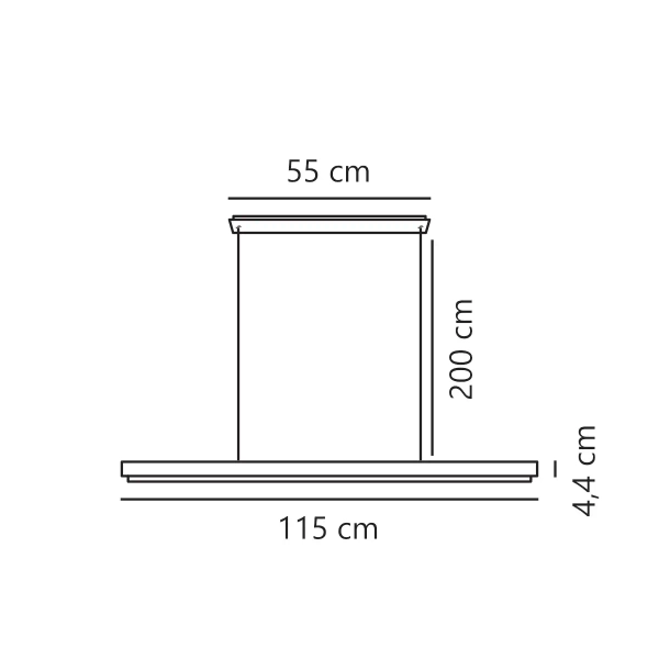 Lampa wisząca listwa Ilgas 2412053014 LED 47W 3000K nad stół naturalny