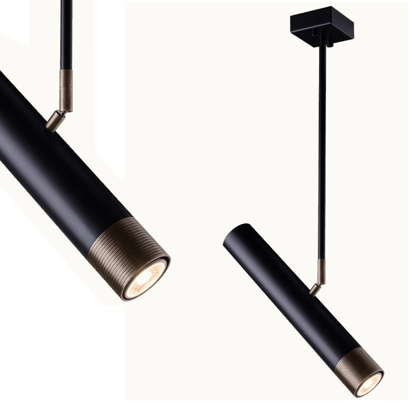 Sufitowa lampa EIDO 8266 metalowa reflektor tuba czarny patyna