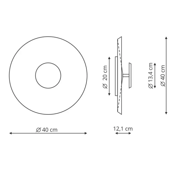 Okrągła sufitowa lampa Coco LP-0508/1C-40 WH LED 12W 3000K biała