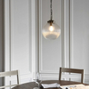 Kulista lampa wisząca Brydon 71123 Endon łańcuch szkło przezroczysty mosiądz