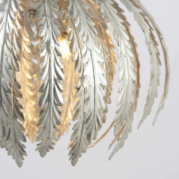 Designerska lampa wisząca do jadalni srebrna Delphine OUTLET
