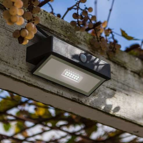 Zewnętrzna LAMPA solarna ARROW 6910601335 Lutec ogrodowa OPRAWA elewacyjna LED 2W 5000K outdoor IP44 szara