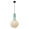 Szklana lampa wisząca RAINBOW P0692 turkusowa kulista 1xE27 regulowana