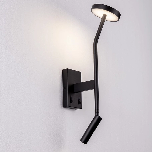 Kinkiet ścienny PASORAPA LE44679 LED 9W 3000K sopel dysk czarny