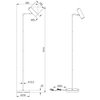 Salonowa lampa podłogowa VANTOS DL131412400 Trio regulowana tuba biała
