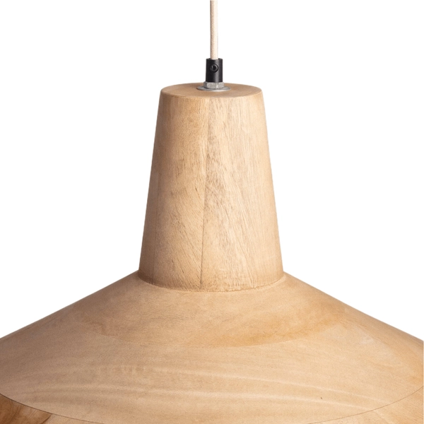 Lampa kapeluszowa wisząca Vattene ABR-LWV do jadalni drewniana