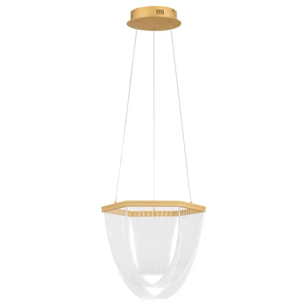 Owalna wisząca lampa ZARLINO LE45391 LED 20W 3000K złota