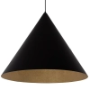 Minimalistyczna zwisająca lampa VESUVIO 41040 stożkowa czarny złoty