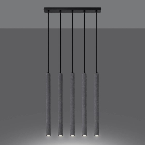 Lampa wisząca Pastelo SL.1274 sople do salonu szara