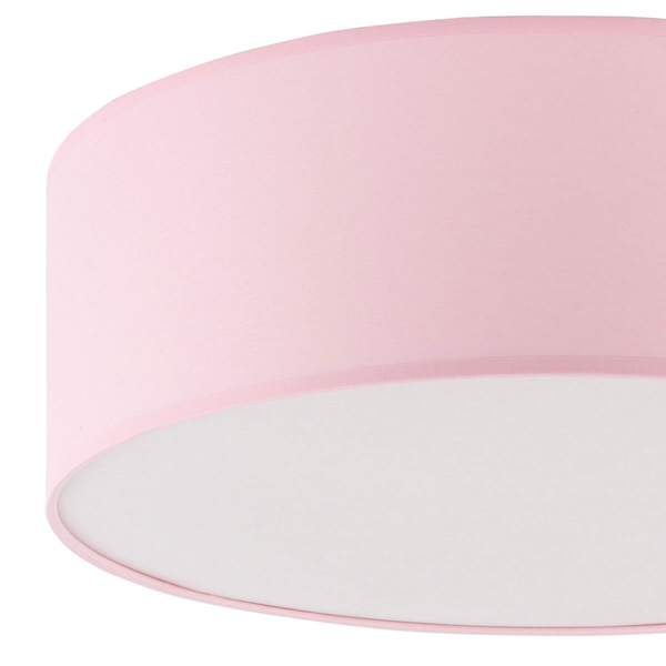 Okrągła lampa sufitowa Rondo 3228 TK Lighting tkanina metal biały różowy