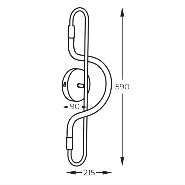 Kinkiet ścienny ledowy Balbo 20006WB-BK Zumaline 10W 3000-6000K czarny