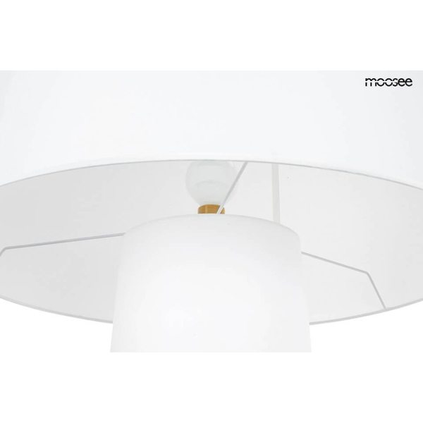 Materiałowa lampa podłogowa Kas MSE1501100333 Moosee do salonu biała