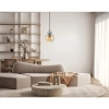 Szklana wisząca lampa Fanda PND-31882-1-GD-AMB bursztynowa