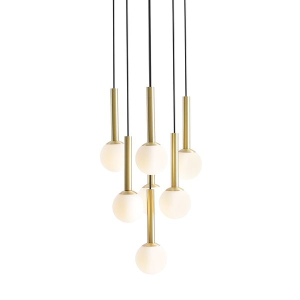 Lampa wisząca RIU 1103T1 Aldex kaskada szklane kule zwis loftowy biały