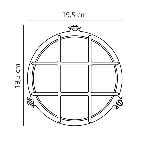 Okrągła lampa ścienna szklana POLPERRO 49021055 na taras IP64 nikiel