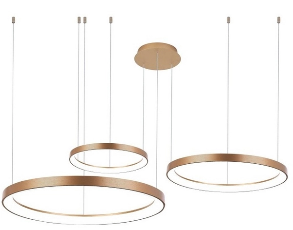 Lampa ledowa wisząca Agnes AZ5026 38+58+78 120W zmienna barwa złota