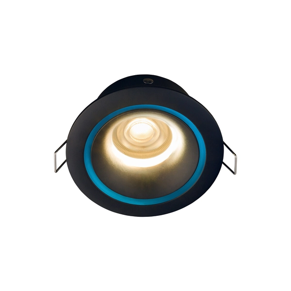 Łazienkowa lampa do zabudowy Foxtrot 8374 czarne oczko metalowe