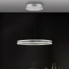 Lampa wisząca PUREE-LOOP srebrna pierścieniowa LED 53W 2700-5000K ring zmienna barwa 2551-95
