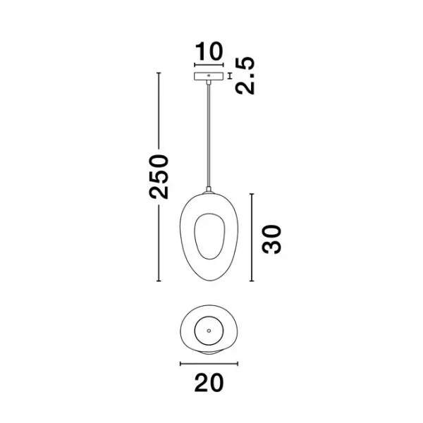 Lampa wisząca nad wyspę LONTIZA LE45334 z żywicy kula biała