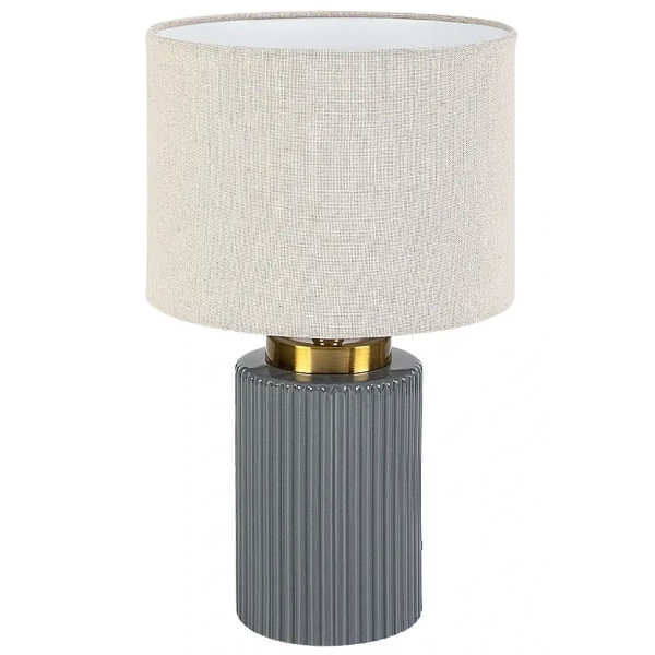 Nocna lampa stołowa Glovy 74045 tuba ceramiczna szary
