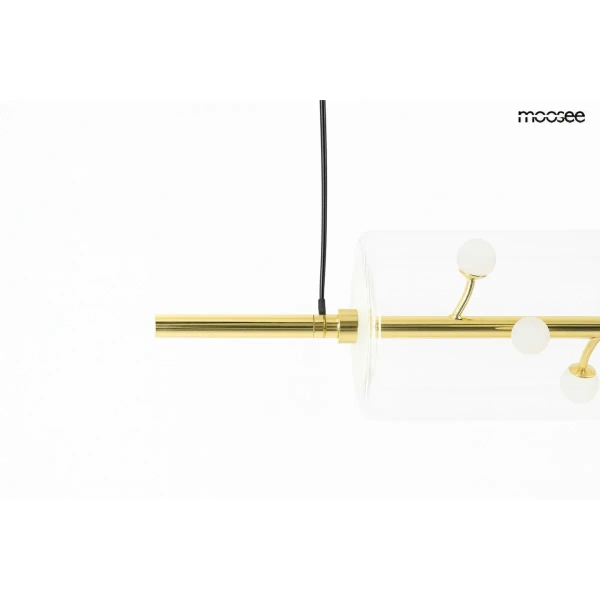Szklana wisząca lampa CLARA złota MSE1501100570 3xLED 18W nad wyspę