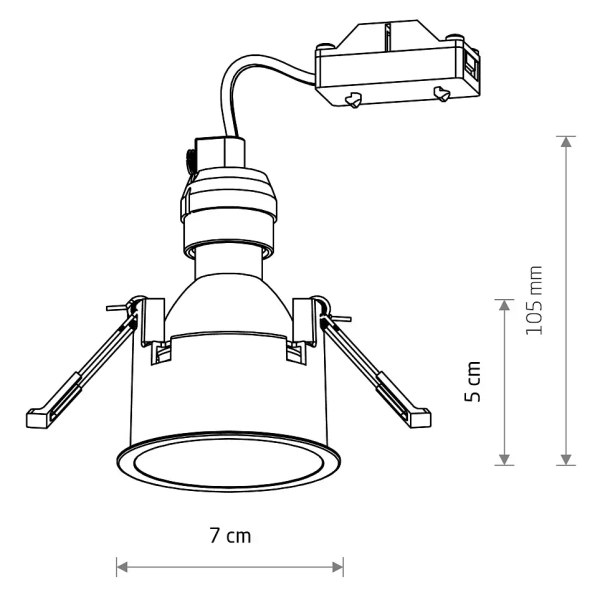 Podtynkowa lampa sufitowa oczko CUP 10790 okrągłe brązowe