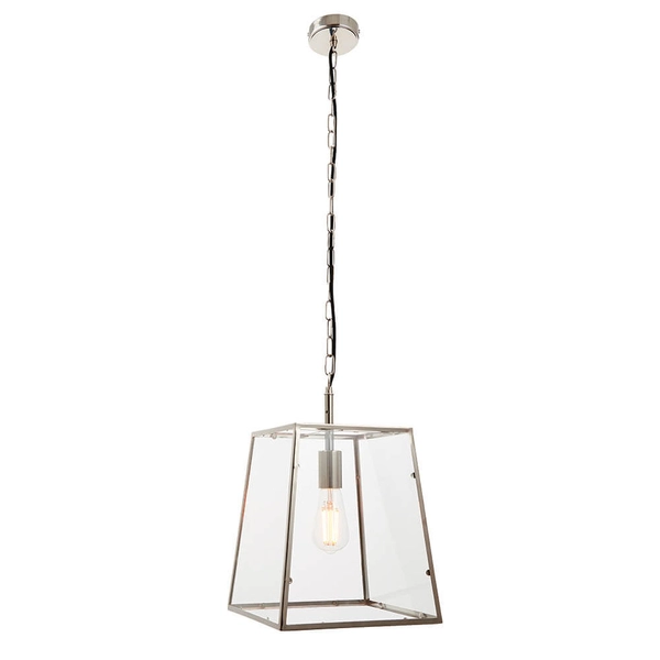 Wisząca lampa szklana Hurst 76225 na łańcuchu nad stół szara