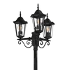 Stojąca LAMPA masztowa LIGURIA 313423 Polux metalowa OPRAWA klasyczna do ogrodu zewnętrzna outdoor IP43 czarna