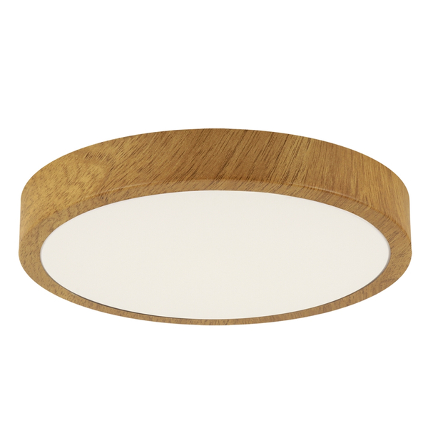 Ledowy plafon Atut 04149 Ideus 18W 4100K okrągły biały dębowy