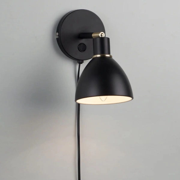 Regulowany kinkiet Ray 63191003 Nordlux do sypialni czarny