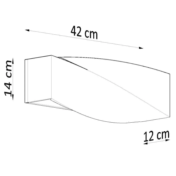 Designerski kinkiet Sigma SL.0870 Sollux do sypialni czarny