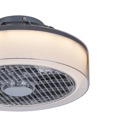 LAMPA sufitowa DALFON 6857 Rabalux metalowa OPRAWA plafoniera okrągła LED 30W 3000K - 6000K wiatrak wentylator szary
