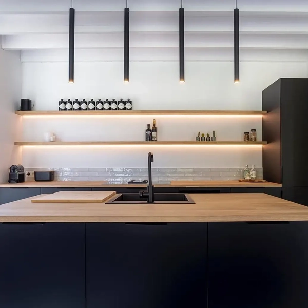 Lampa wisząca Lorenz 74403/04/30 LED 16W 3000K tuby metalowe czarne