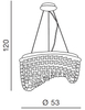 Sypialniana lampa wisząca Carmen glamour crystal chrom