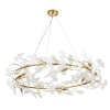 Wisząca lampa ceramiczna BOTANIKA XY080P-150 liście biały złoty