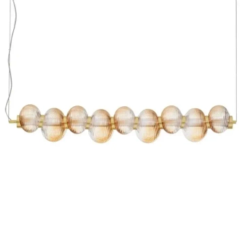 Szklana lampa wisząca TANVERA LE45206 LED 30W 3000K liniowa złota