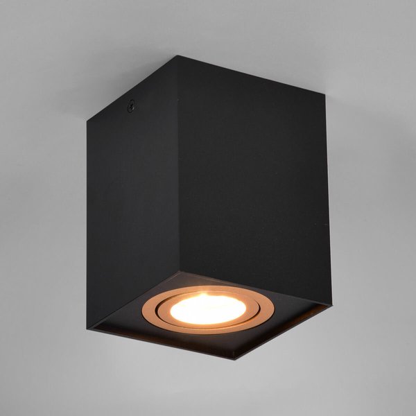 Metalowa lampa sufitowa BISCUIT 613000180 Trio kuchenna czarny złoty