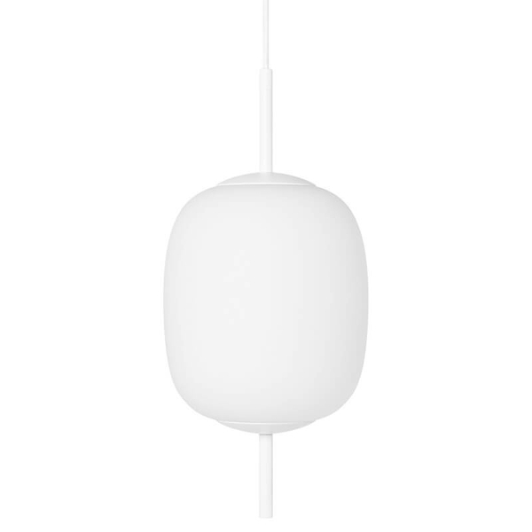 Lampa wisząca do sypialni Epli Mini EM0111P0 szklana metalowa biała