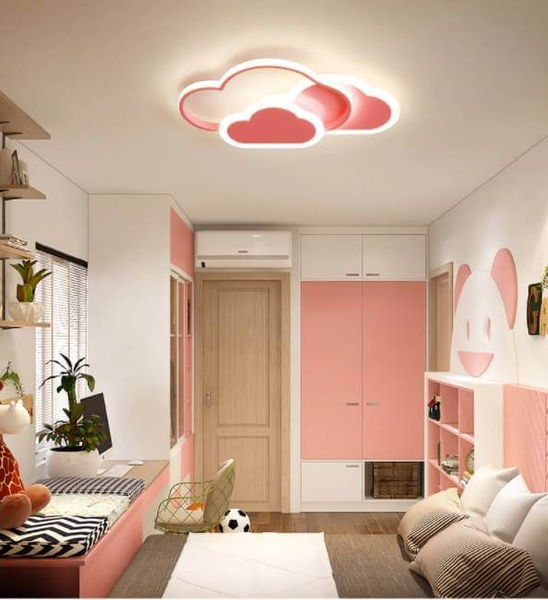 Dziecięcy plafon 415 Domeno LED 58W 2700K-6500K chmurki cloud różowy