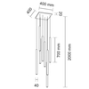 LAMPA wisząca YABU 5530 Shilo metalowa OPRAWA kwadratowy ZWIS sople tuby czarne
