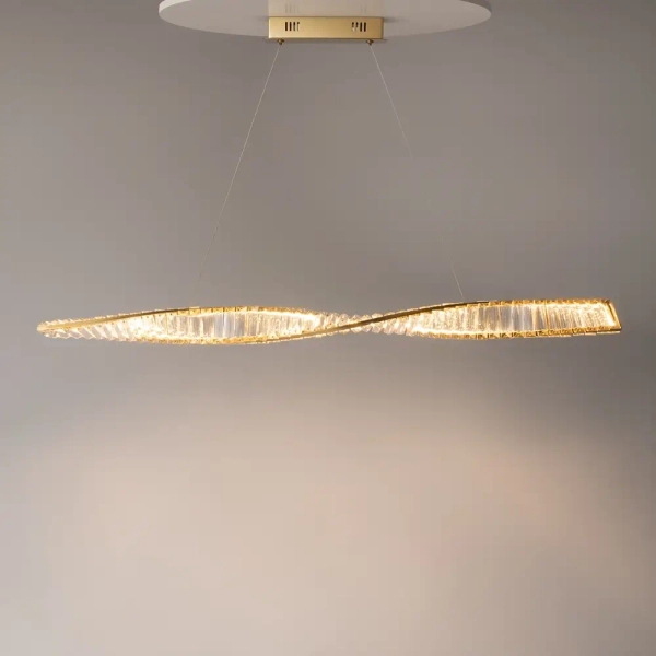 Żyrandol glamour Krone P097PL-L36BS3K LED 36W 3000K crystals mosiądz