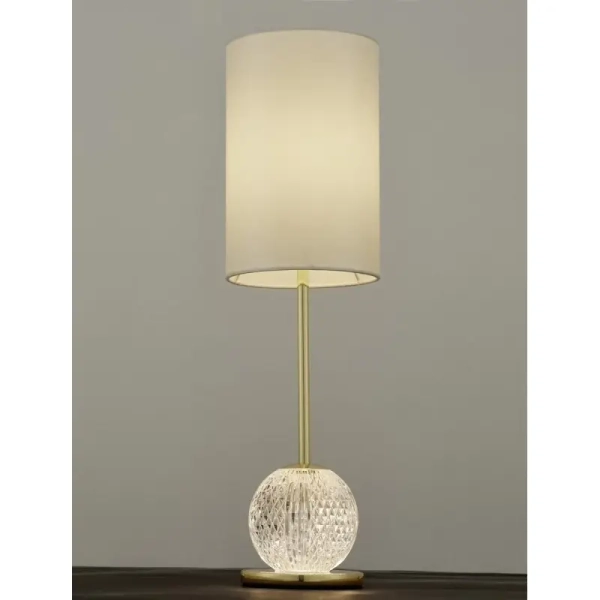 Nocna lampa tuba BRILLE LE42694 LED 13W złoty biały przezroczysty