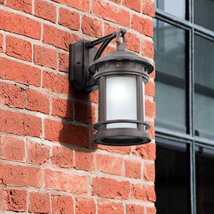 Kinkiet ścienny ogrodowy Salamanca O031WL-01BR lampion brązowy