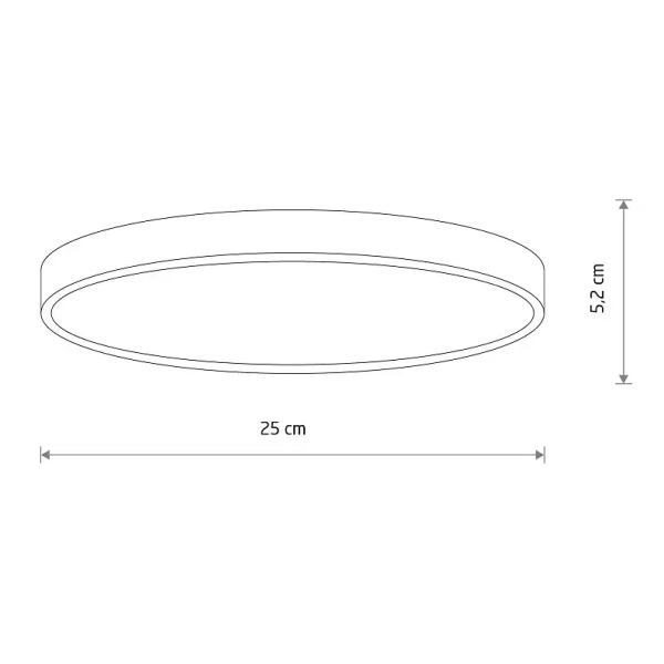 Lampa okrągła sufitowa DENIA 11758 LED 15W 3000K do salonu biała