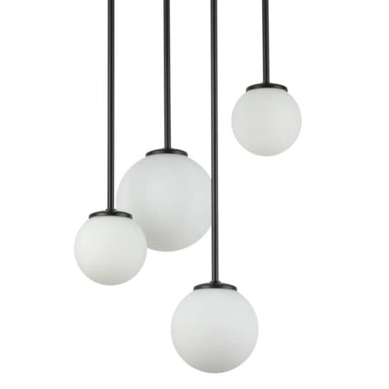 Molekuły lampa sufitowa Tulia 33503 Sigma szklane klosze biała czarna