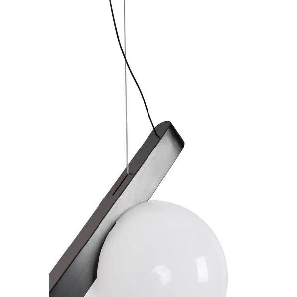 Szklana lampa wisząca BALANCE biała grafitowa MSE1501100489 1xG9 Ø35 kulista