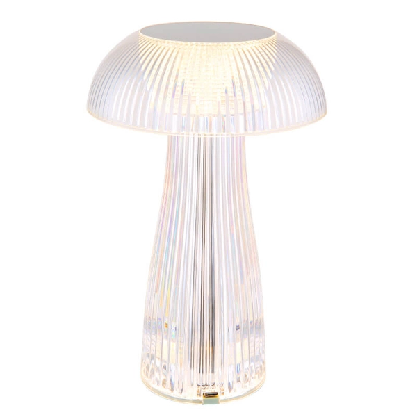 Stołowa lampa grzybek Gixi 28072 LED 1,5W CCT do salonu przezroczysty